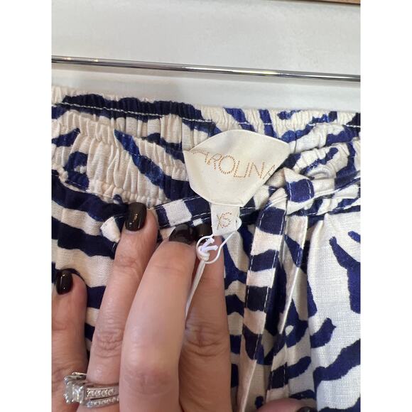 NWT Carolina K Wide Leg High Rise Reina Pants Blue White Size: Extra Small - Picture 6 of 8